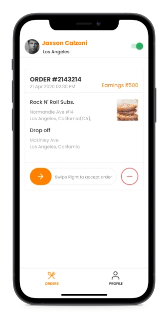 Food Delivery System Driver App